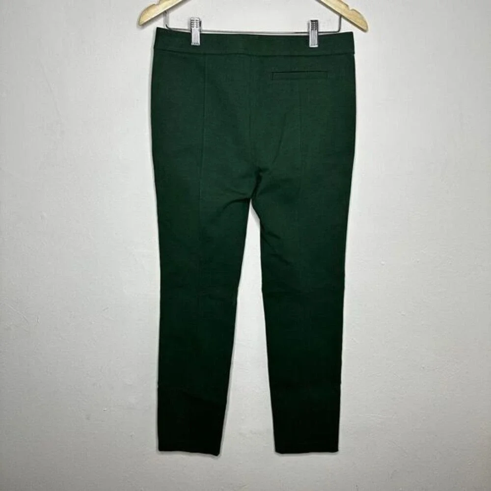 Tory Burch Dark Green Trouser Pants Sz 4 Skinny Fit‎ Mid Rise Work Wear